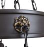 Ring Chandelier with Lion's Head Motif