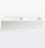 Frost Fireclay Double Kitchen Sink, 39-1/2&quot; x 10&quot; x 18&quot;