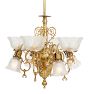 Spectacular Victorian Gas/Electric Chandelier with Dragon Motif