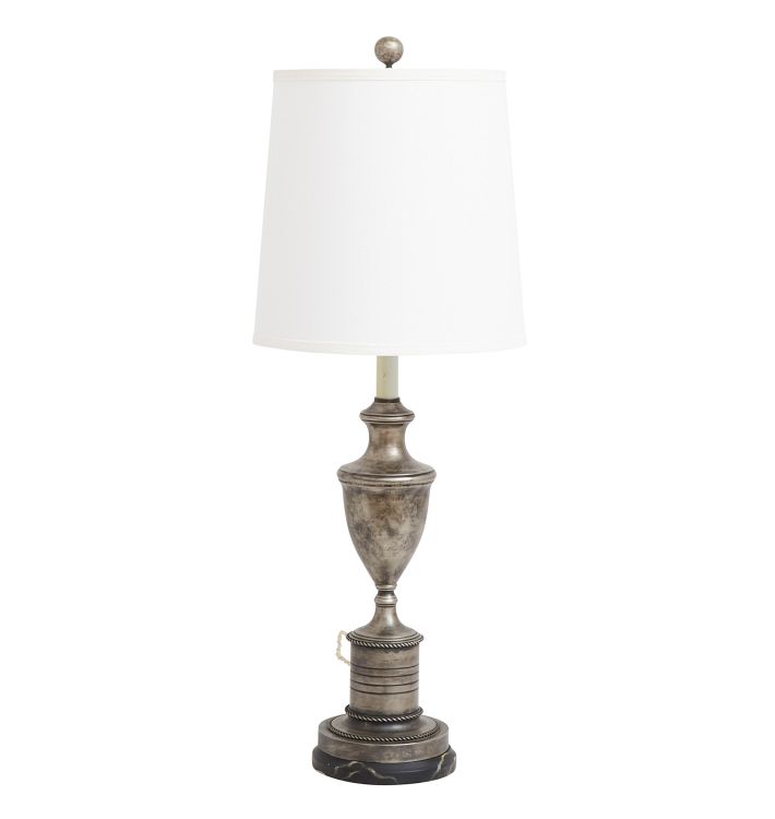 Vintage Silver-Plated Table Lamp