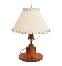 Vintage Mid-Century Table Lamp with Wooden Base