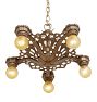 Vintage Art Deco Bare Bulb Chandelier