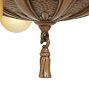Vintage Classical Revival Five-Light Bare Bulb Chandelier