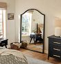 Arched Metal Frame Traditional Floor Mirror