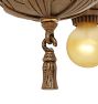 Vintage Art Deco Bare Bulb Chandelier