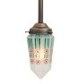 Vintage Arts &amp; Crafts Pendant with Stenciled Spear Shade