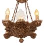 Vintage Five-Light Classical Revival Chandelier with Central Flame Shade
