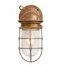 Vintage Heavy-Duty Nautical Brass Cage Sconce