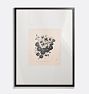 Drawing of Nasturtuims Framed Reproduction Wall Art Print