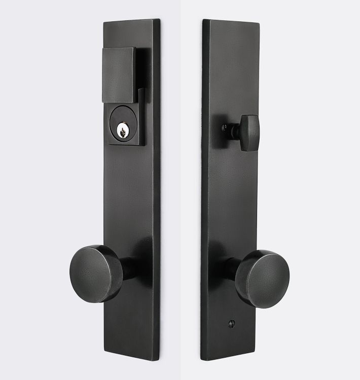 Arlo Knob Exterior Bronze Door Set