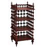 Vintage Four-Tier Victorian Mahogany Shelf with Casters