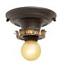 Vintage Classical Revival Bare Bulb Flush Mount