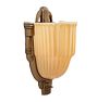 Vintage Single Art Deco Slipper Shade Sconce