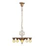 Vintage Art Deco Bare Bulb Chandelier