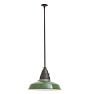 Vintage Industrial Enameled Pendant with Swivel Canopy