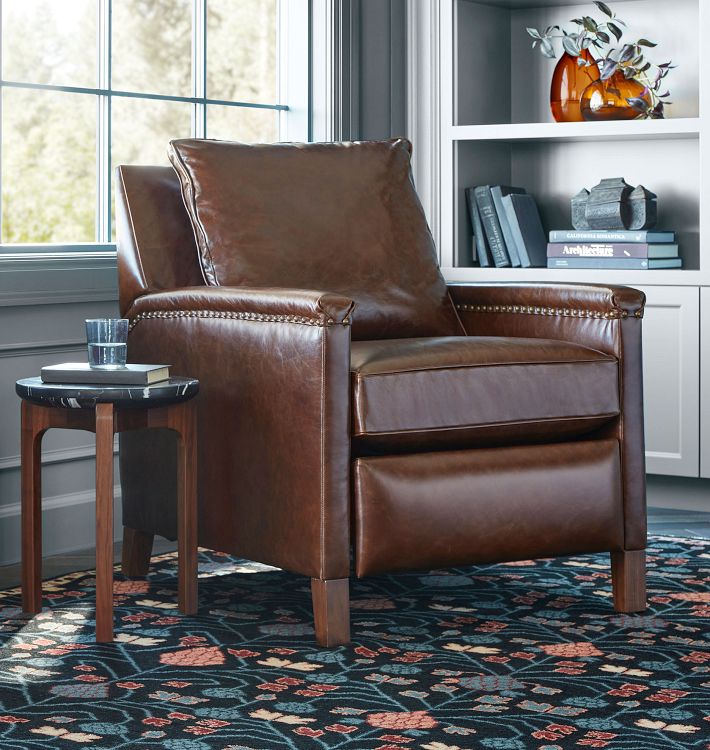 Thorp Leather Manual Recliner Chair