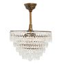 Vintage Classical Revival Tiered Crystal Chandelier