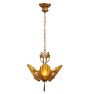 Vintage Art Deco 3-Light Slipper Shade Chandelier