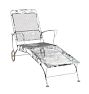 Beautifully Weathered Steel Outdoor Chaise Lounge