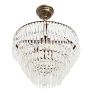 Vintage Classical Revival Tiered Crystal Chandelier