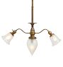 Antique Victorian 3-Light Pendant with Central Teardrop Shade