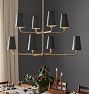 Ansel 8-Light 2-Tier Chandelier with Metal Shade