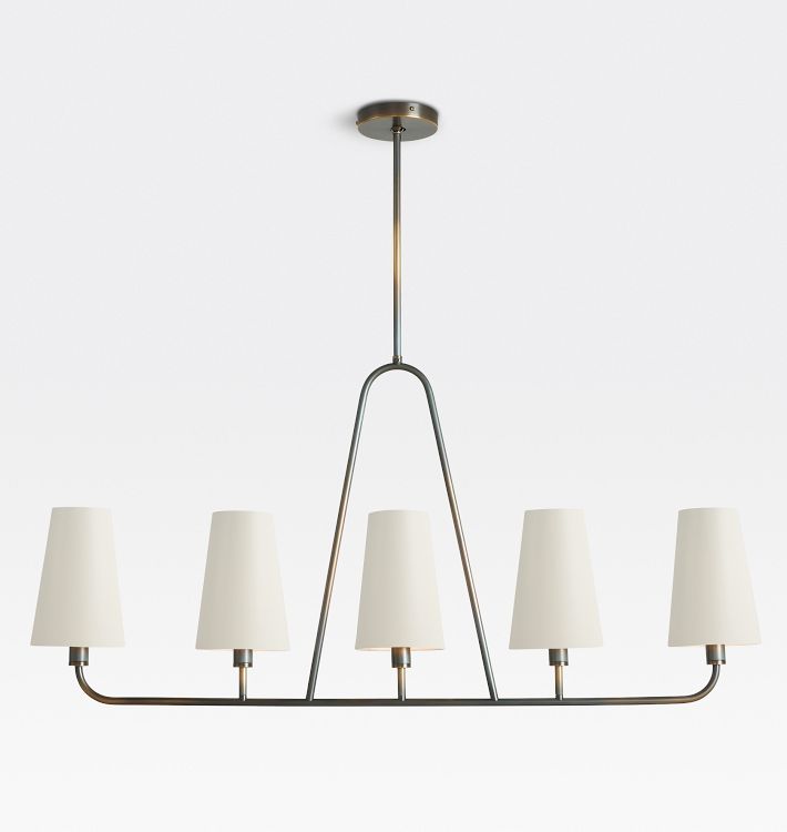 Ansel 5-Light Linear Pendant with Metal Shade