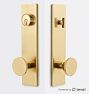 Bowman Brass Knob Exterior Door Set With Level Bolt Smart Lock