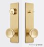 Richmond Brass Knob Exterior Door Set With Level Bolt Smart Lock