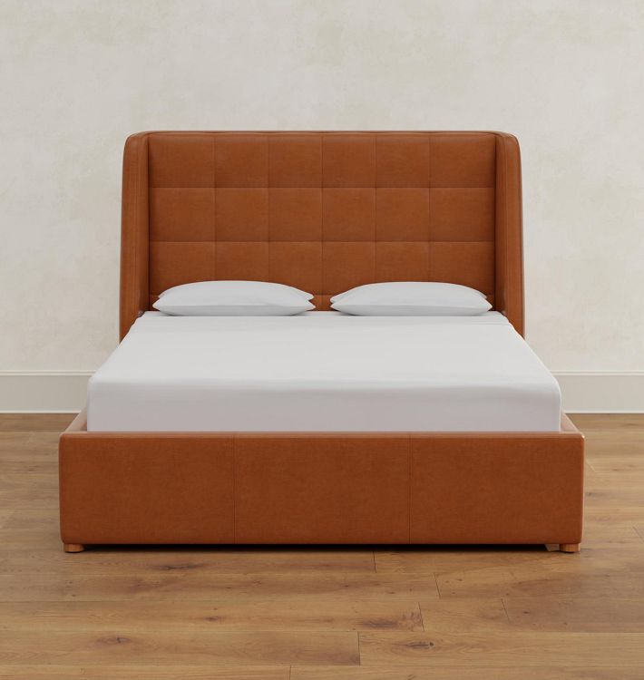 Kenton Upholstered Leather Bed