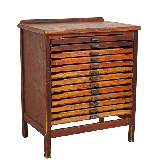 Hamilton 13 Drawer Type Cabinet Circa 1920S | Rejuvenation