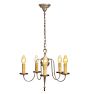Vintage Silver-Plated Colonial Revival Candle Chandelier