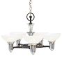 Vintage 5-Light Art Deco Cup Shade Chandelier