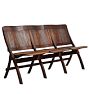 Vintage Oak 3-Seat Folding Bench