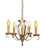 Vintage Romance Revival Candle Chandelier with Polychrome Highlights