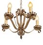 Vintage Romance Revival Candle Chandelier with Polychrome Highlights