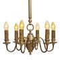 Vintage 6-Light Colonial Revival Candle Chandelier