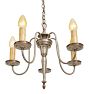 Vintage Silver-Plated Colonial Revival Candle Chandelier