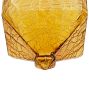 Burnished Antique Pendant With Vintage Amber Crackle Glass Shade