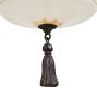 Vintage Classical Revival Pendant with Stenciled Shade