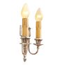 Pair of Vintage Classical Revival Silver Plated Candle Sconces