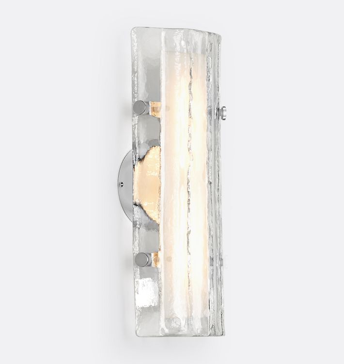 Willamette 16&quot; LED Clear Fluted Glass Wall Sconce