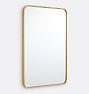 Rounded Rectangle Metal Framed Mirror