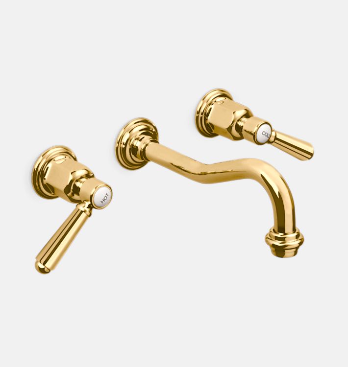 Montecito Lever Handle Widespread Wall Mount Faucet