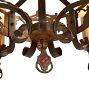 Five-Light Romance Revival Chandelier with Chariot Motif