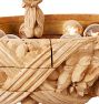 Carved Wood Classical Revival Ring Chandelier