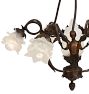 Breathtaking Figural Bronze Art Nouveau Chandelier