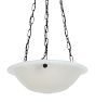 Opalescent Classical Revival Bowl Chandelier with Floret Finials