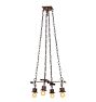 Arts &amp; Crafts Clustered Bare Bulb Chandelier