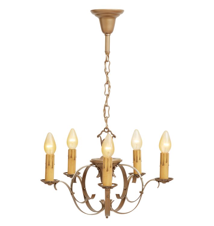 Vintage 5-Light Romance Revival Candle Chandelier